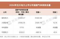 五大电力上市公司碳排放量发布，大唐发电、中国电力上升 | ESG信披洞察