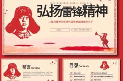 雷锋PPT模板：传承雷锋精神，弘扬时代新风