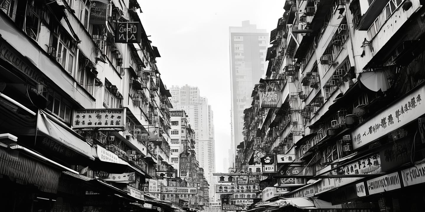 香港生财有道：黑白印刷图库的独特魅力 第1张